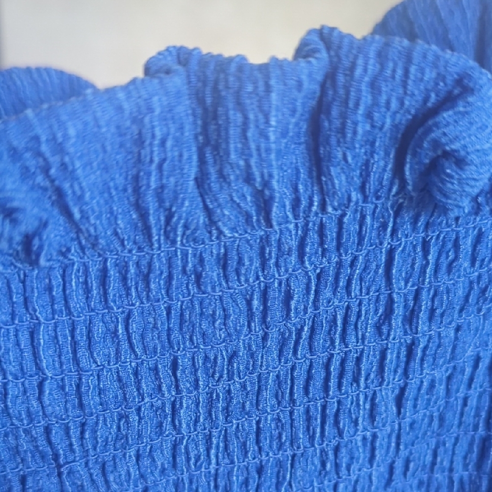 H&M Vibrant Blue Textured Dress - Picture 4 of 5